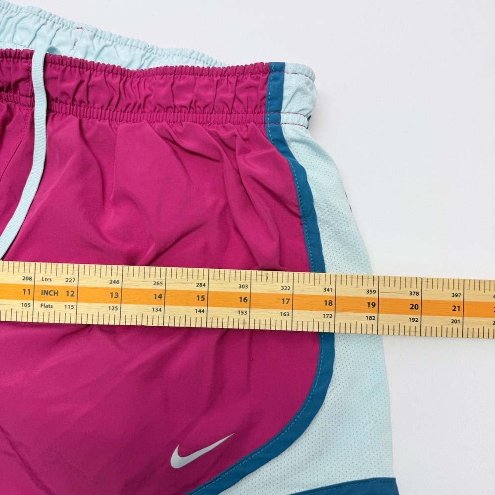 Nike Dri-FIT Tempo Running Shorts Pink Blue Mesh Womens Medium 831558-616 - Picture 7 of 9